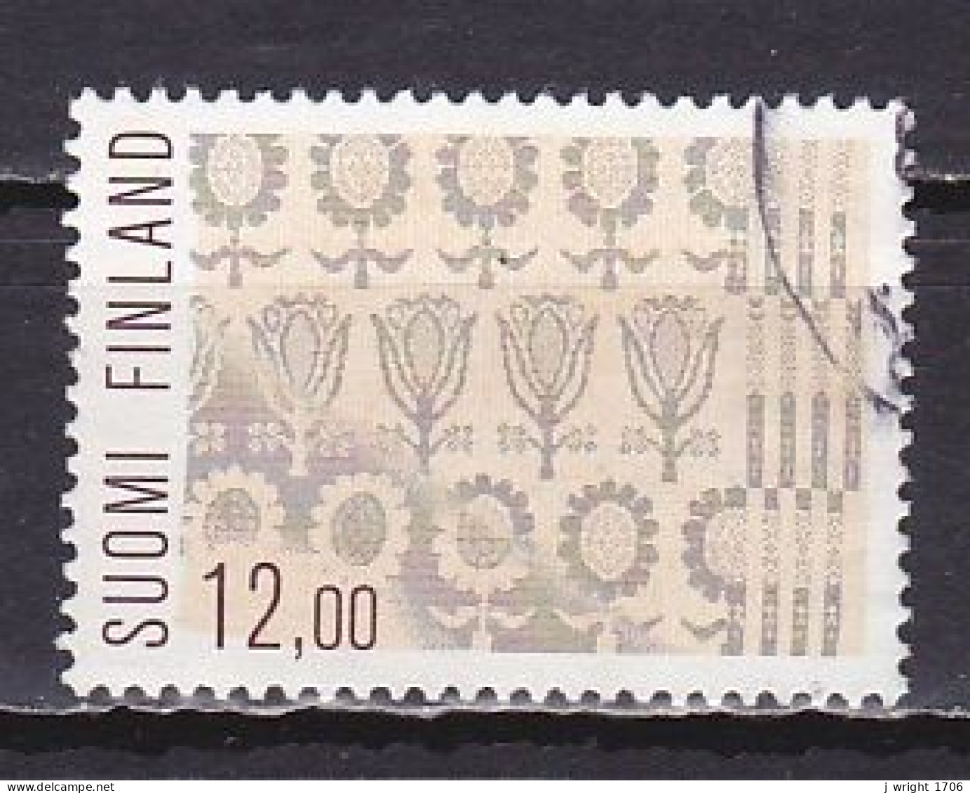 Finland, 1984, Folk Art/Damask Cloth,12.00mk, USED - Oblitérés