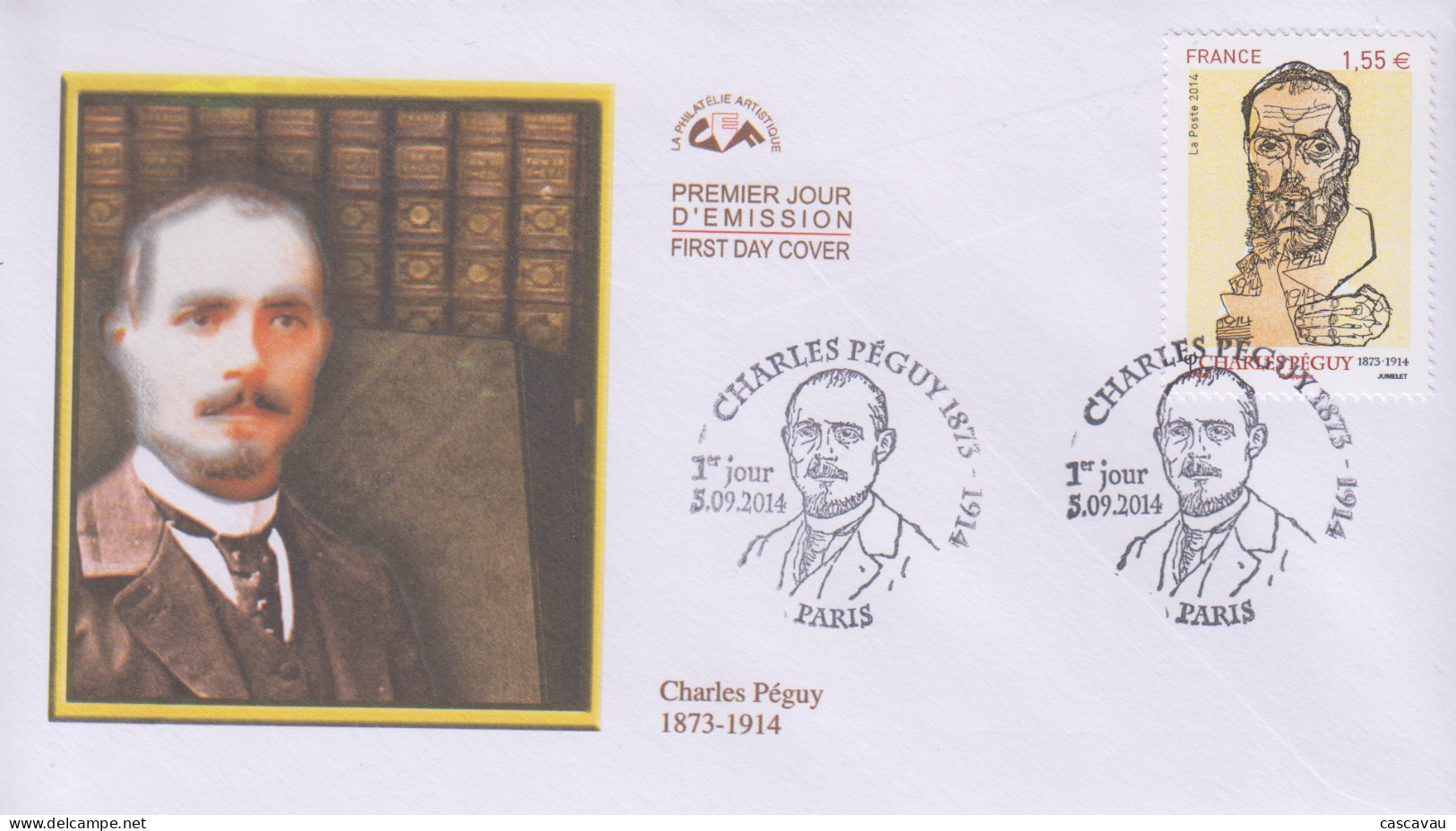 Enveloppe   FDC  1er  Jour    FRANCE    Charles  PEGUY   2014 - 2010-2019