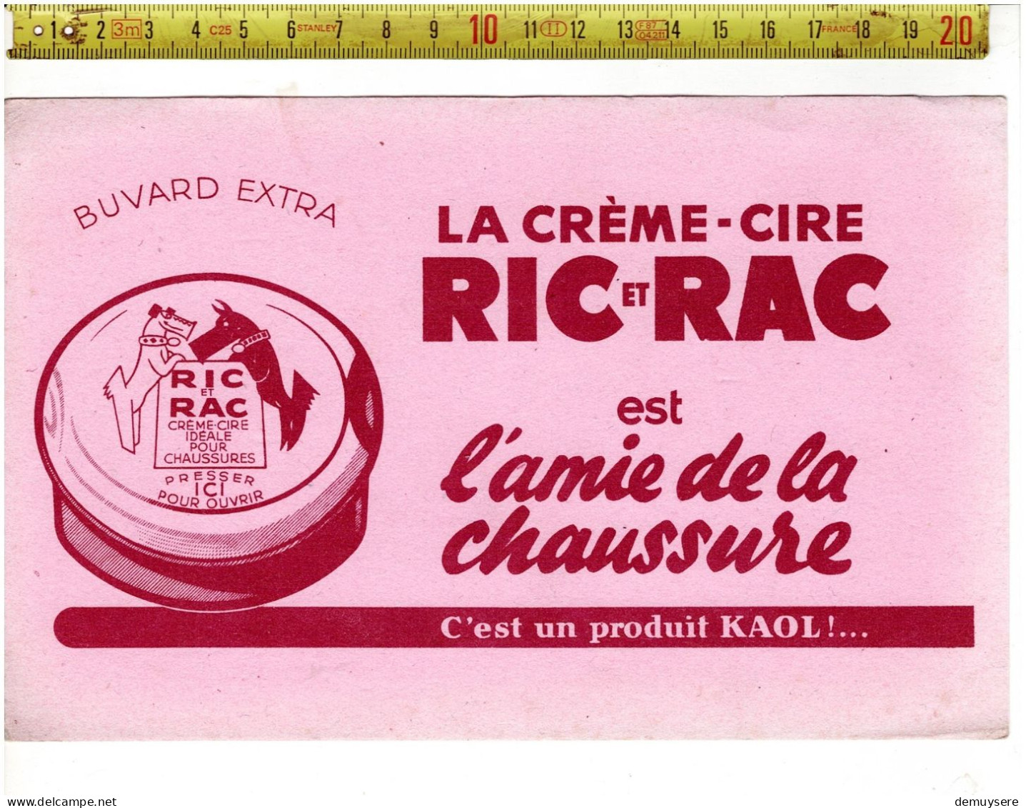 SOLDE 2011 - BUVARD - LA CREME CIRE RIC ET RAC EST L AMIE DE LA CHAUDDURE - Wash & Clean