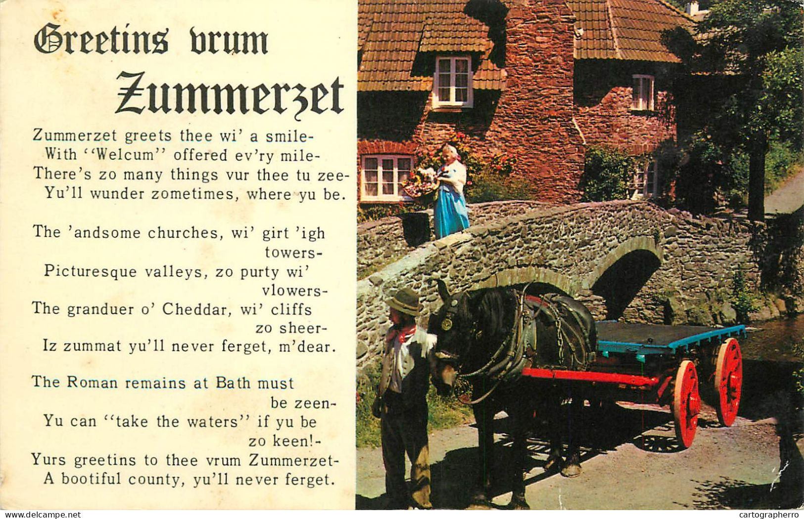 England Greetings Vrum Zummerzet Folk Types And Scenes - Andere & Zonder Classificatie