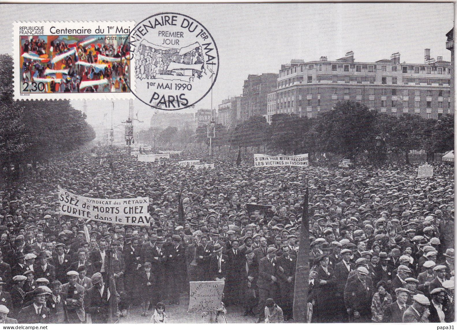 MANIFESTATION DU 1er MAI -  PARIS Avec Le Timbre - Demonstrationen