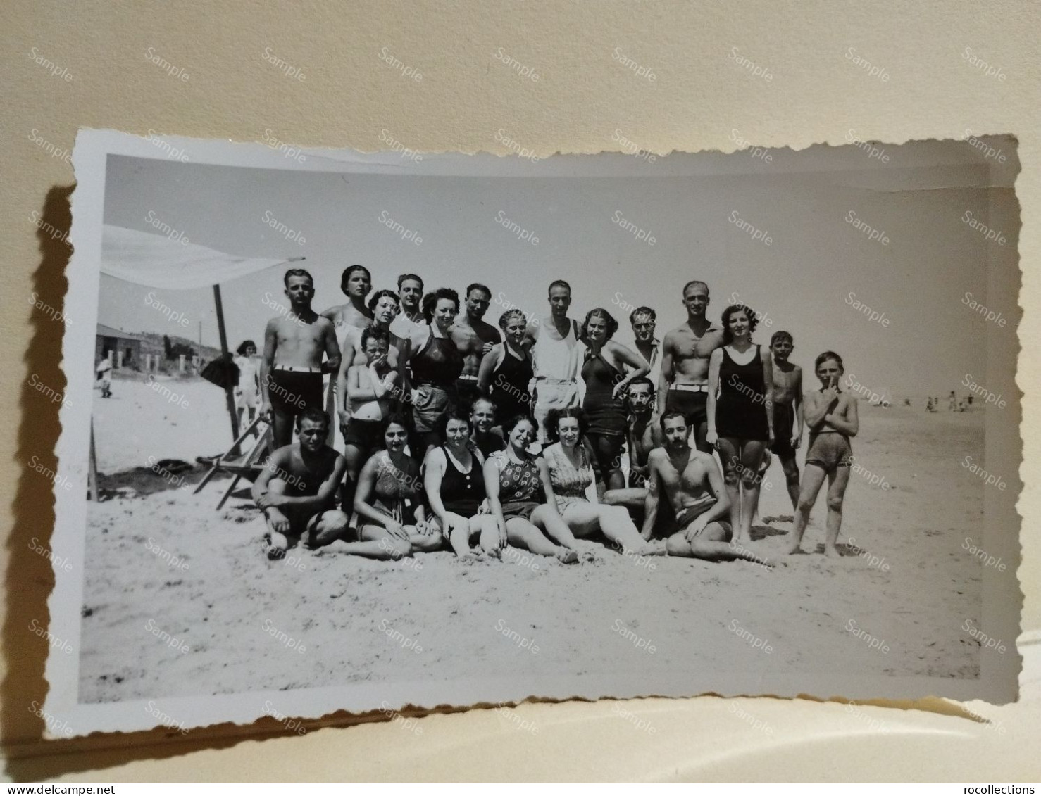 Italy Photo Boys & Girls On The Beach. Italia Foto Persone In Spiaggia. TORTORETO (Teramo) 1938 - Europe