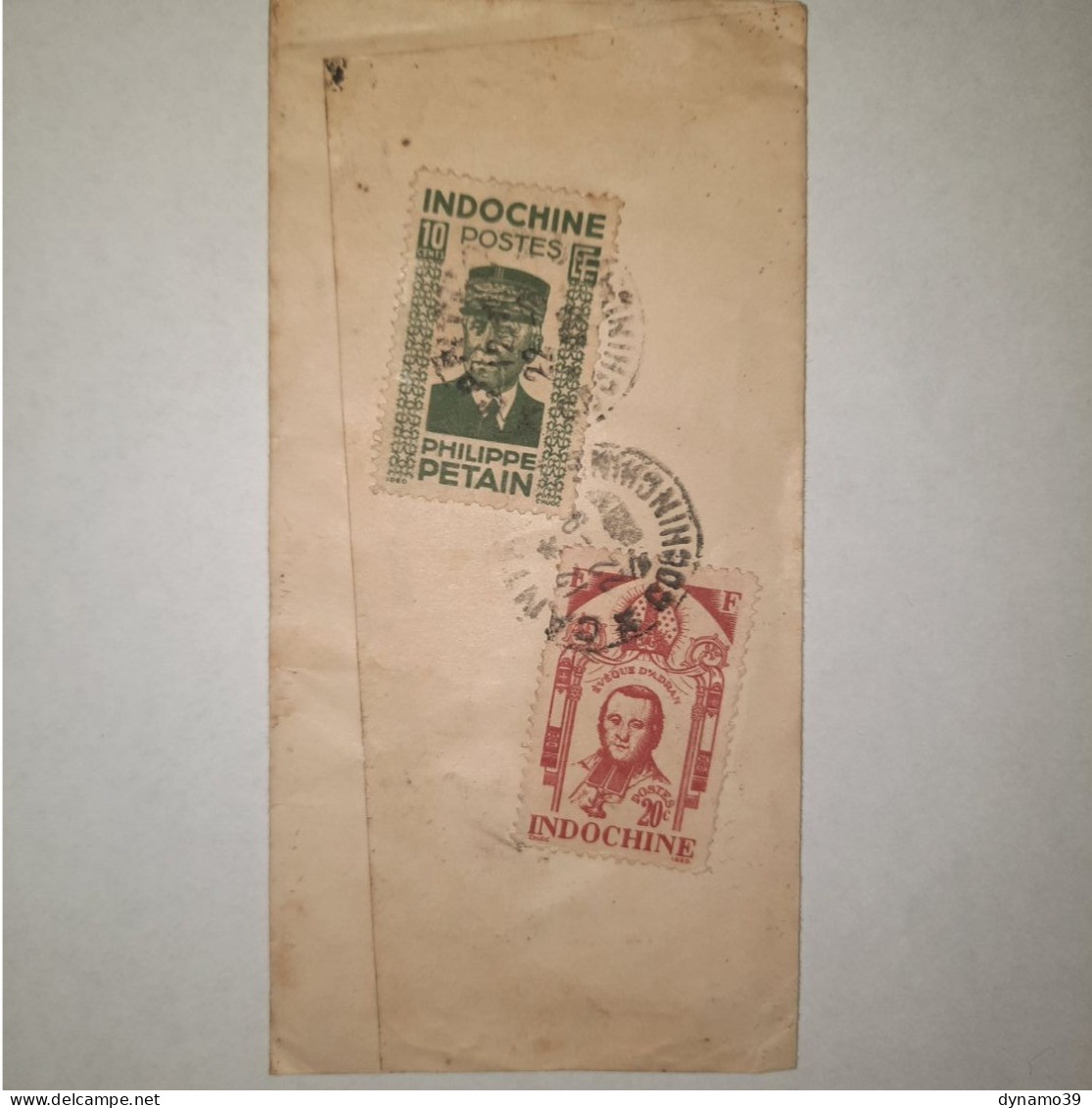 03K17 RARE - ANCIENNE LETTRE TIMBRE PETAIN COCHINCHINE INDOCHINE 1945 - 1912-1949 Republic