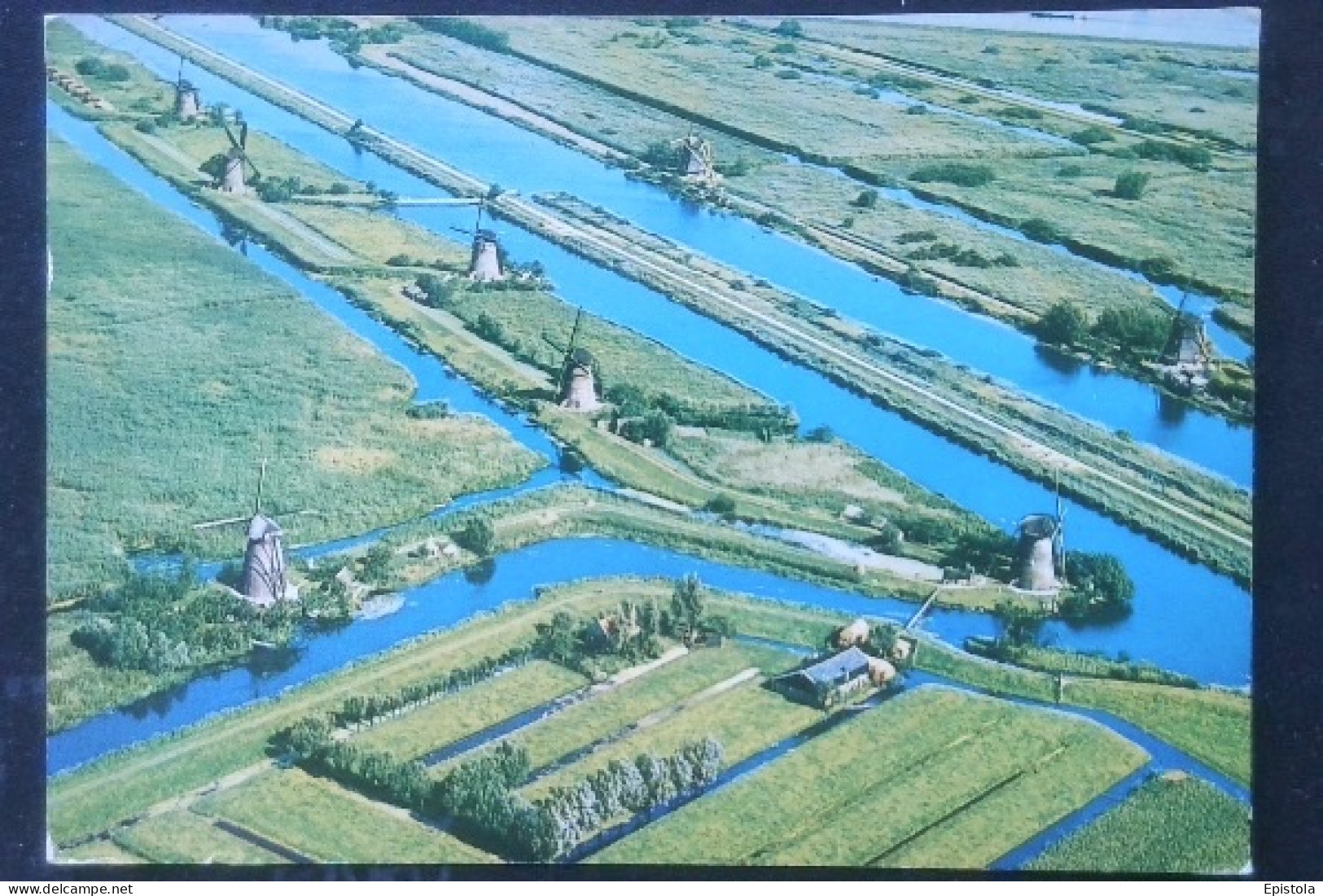 ►  Nederland Pays-Bas  - Moulins Vue Du Ciel - Panorama Molens Kinderdijk - Molinos De Viento