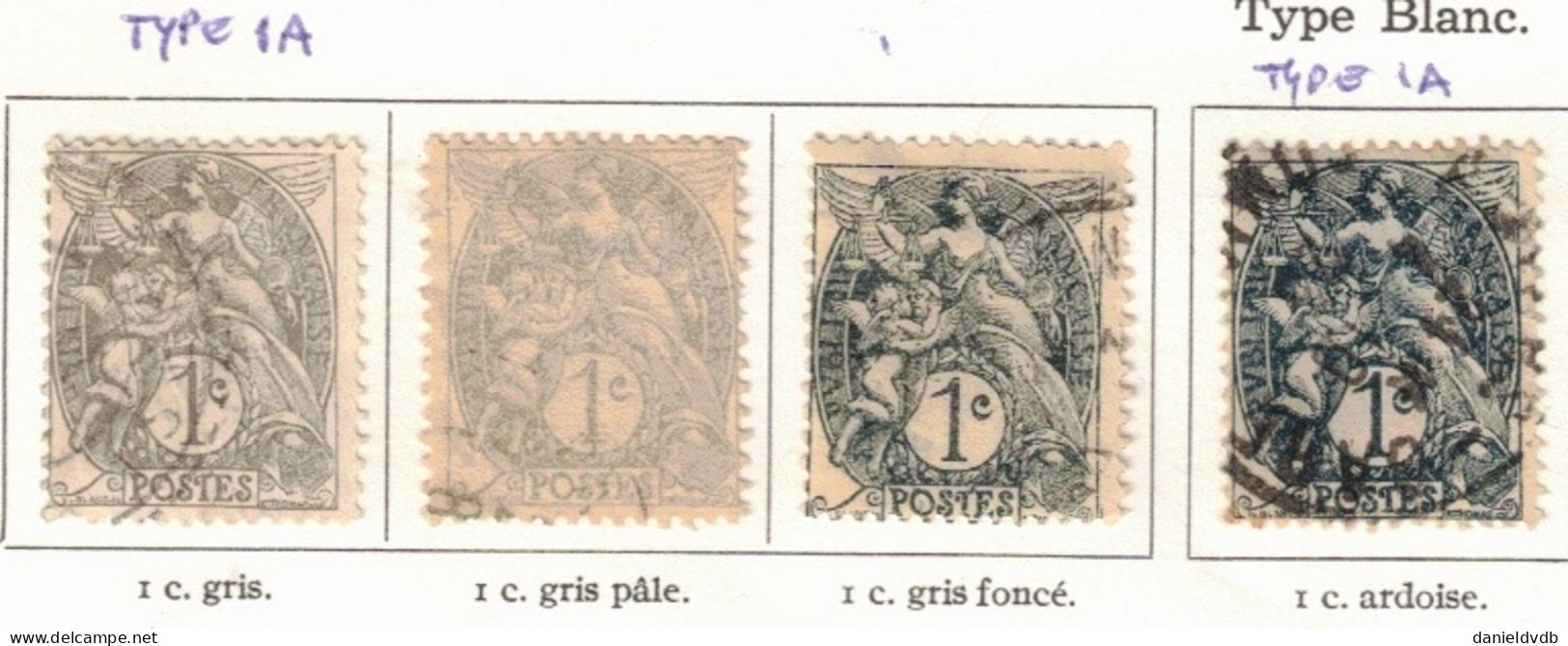 France Collection Spécialisée Oblitérée S/feuilles Blanc-Mouchon-Merson Y&T N° 107-128 + Types & Nuances Cote 2022 470 € - Used Stamps