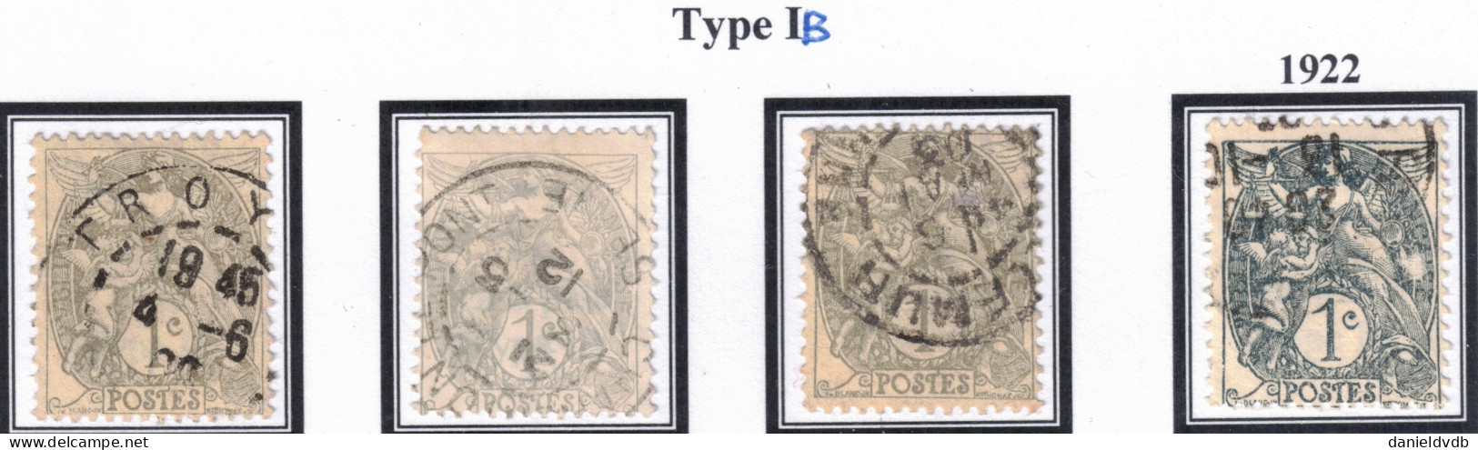 France Collection Spécialisée Oblitérée S/feuilles Blanc-Mouchon-Merson Y&T N° 107-128 + Types & Nuances Cote 2022 470 € - Used Stamps