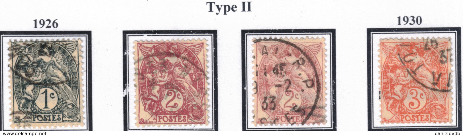 France Collection Spécialisée Oblitérée S/feuilles Blanc-Mouchon-Merson Y&T N° 107-128 + Types & Nuances Cote 2022 470 € - Used Stamps