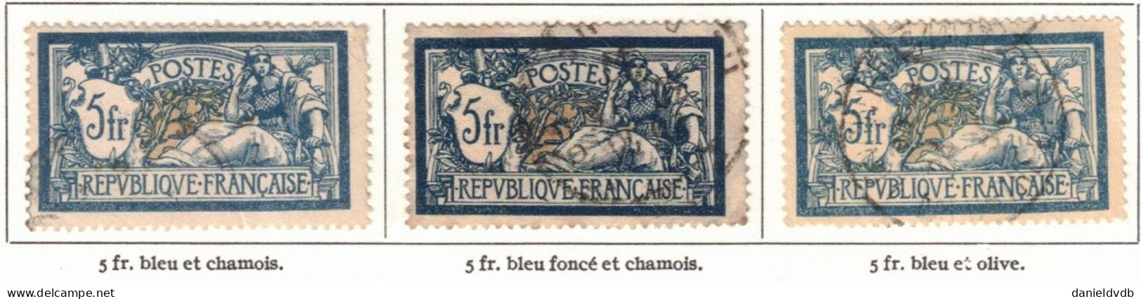 France Collection spécialisée oblitérée s/feuilles Blanc-Mouchon-Merson Y&T N° 107-128 + types & nuances Cote 2022 470 €