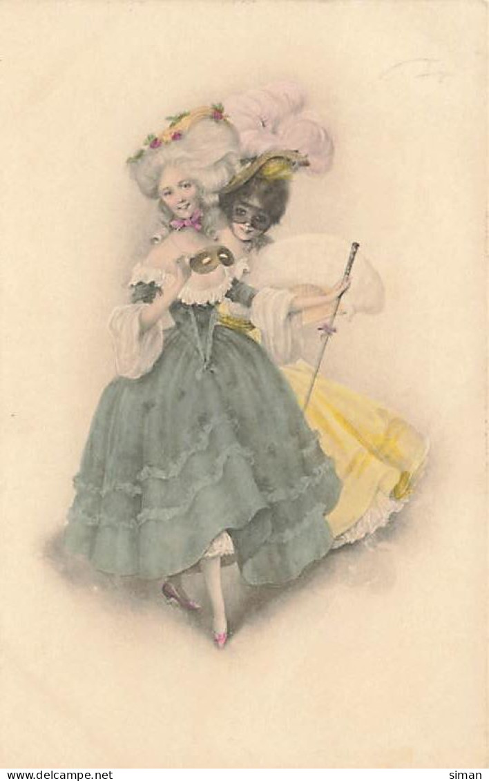 N°24870 - Illustrateur MM Vienne N°270 - Femmes En Tenue De Robe De Bal, Et Portant Des Masques - Vienne