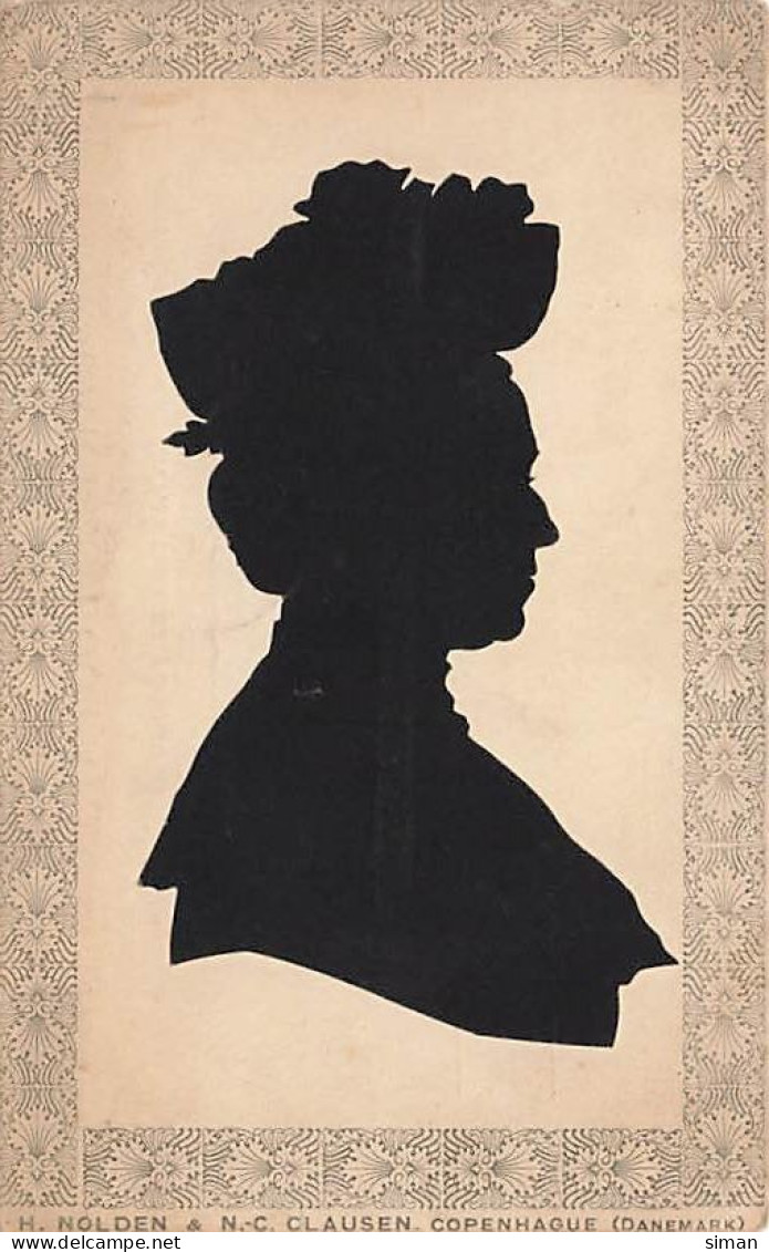 N°24877 - Silhouette - H. Nolden & N.C. Clausen - Copenhague - Femme De Profil - Silhouetkaarten