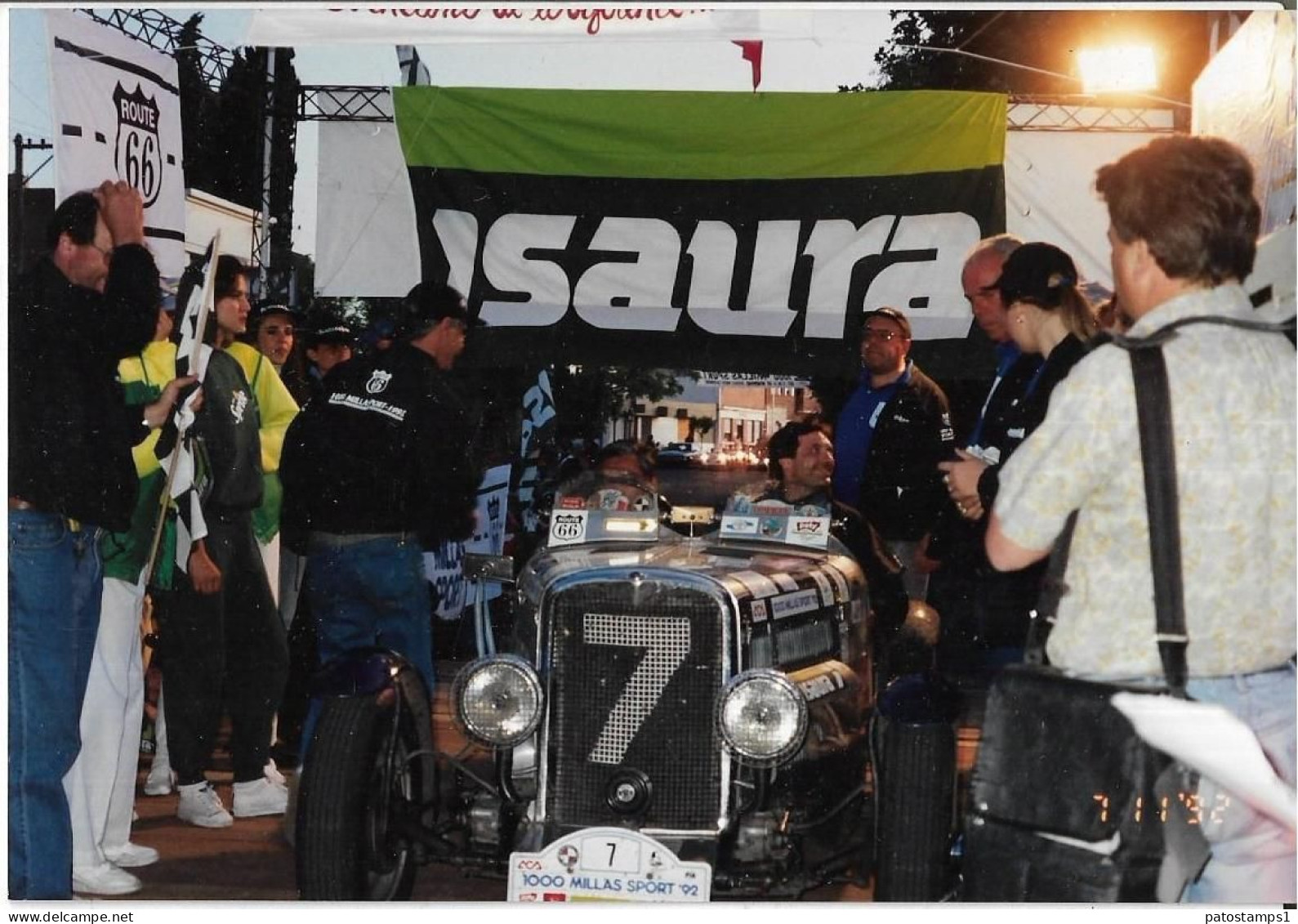 227149 AUTOMOBILE CAR RACE AUTO DE CARRERA 1000 MILLAS SPORT PHOTO NO POSTAL POSTCARD - Andere & Zonder Classificatie