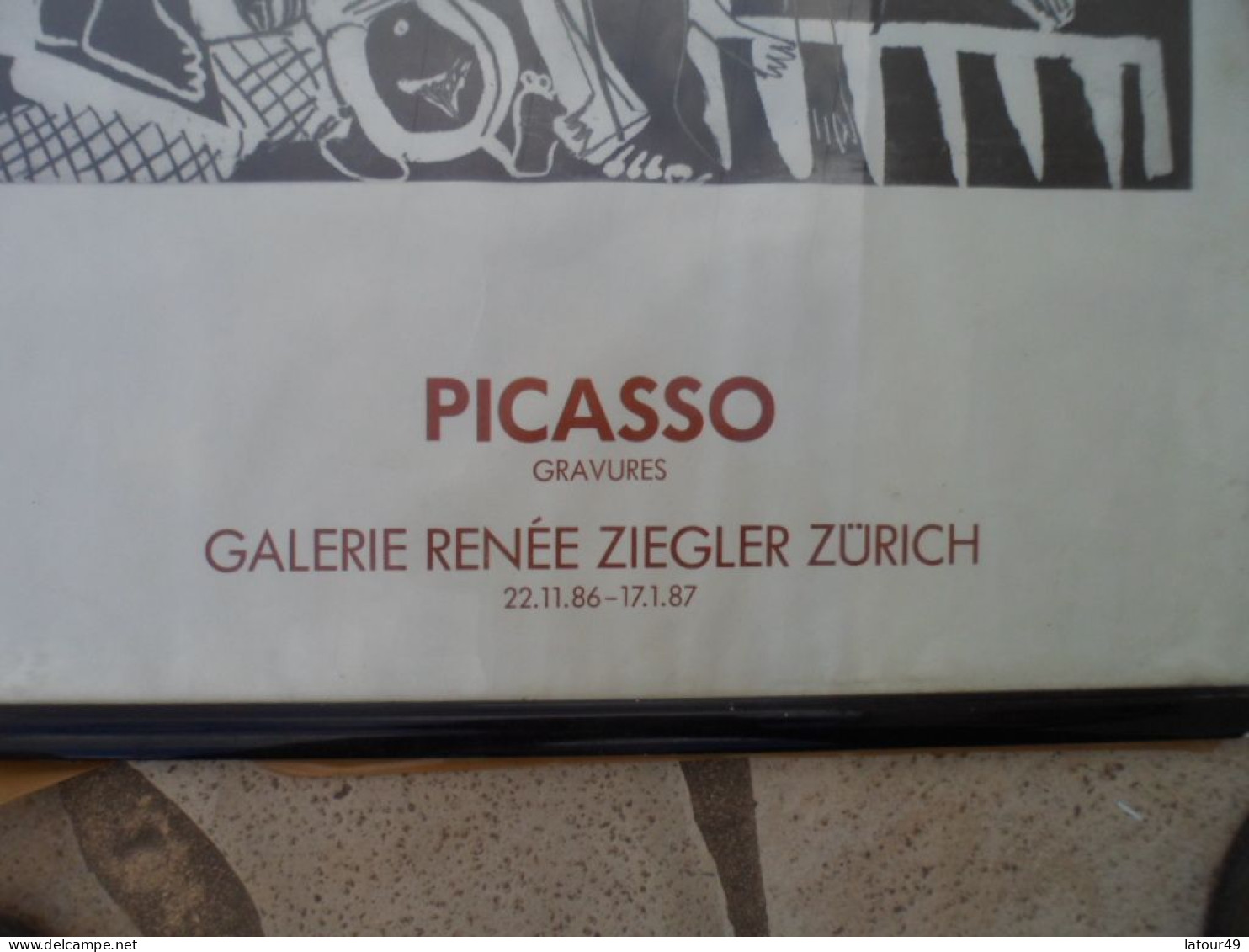 Affiche   Picasso  Gravures Galerie Renee  Ziegler Zurich 1987 - Afiches & Pósters