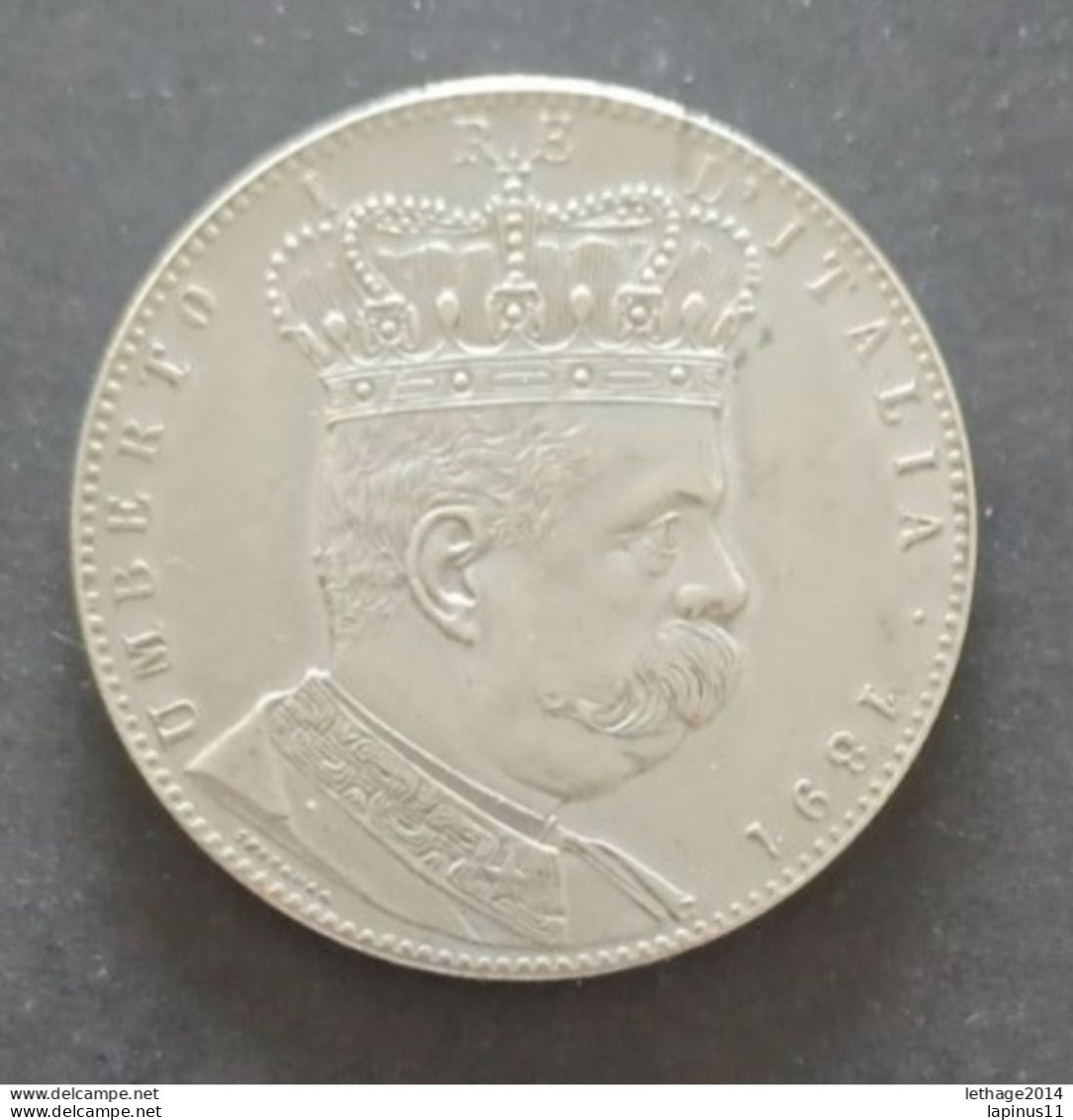 COIN MONETA UMBERTO I RE D ITALIA COLONIE ERITREA 1891 1 TALLERO SILVER 28 GR INCISORE SPERANZA - 1878-1900 : Umberto I.