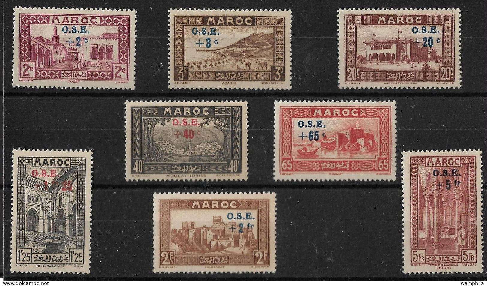 Maroc, 1933/34 Série N° 153/160**/* Cote YT + 44€ - Neufs