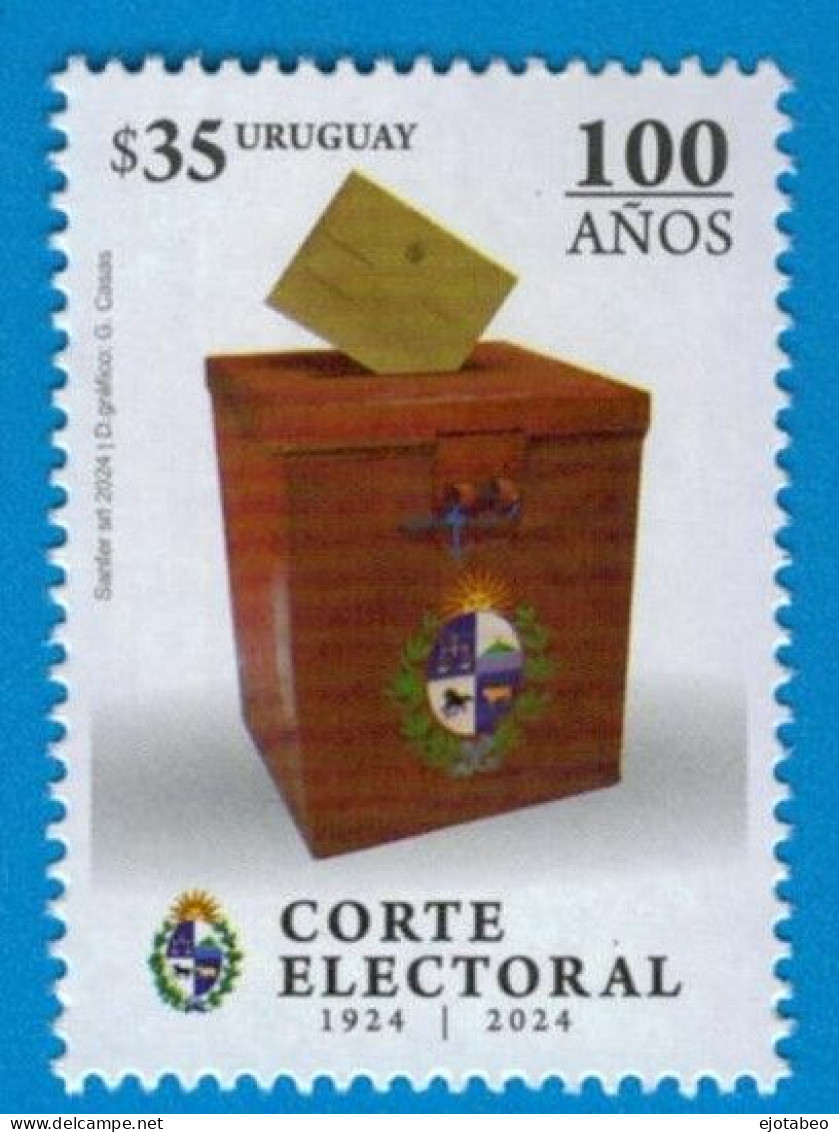 1826 Uruguay 2024-100 A. De La Corte Electoral  - TT:Escudos,Faros,Sobres,Soles - Uruguay