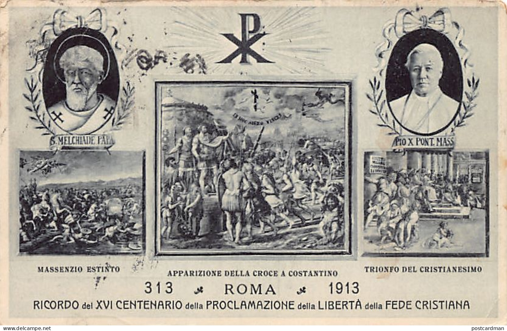 Città Del Vaticano - XVI Centenario De La Proclamazione Dell Liberta Della Fede Cristiana - Anno 1913 - Vaticaanstad