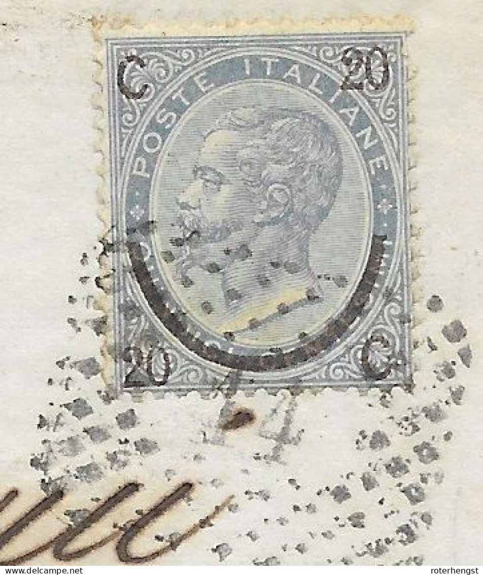 Italy Livorno Letter 1867 Michel Type III - Mint/hinged