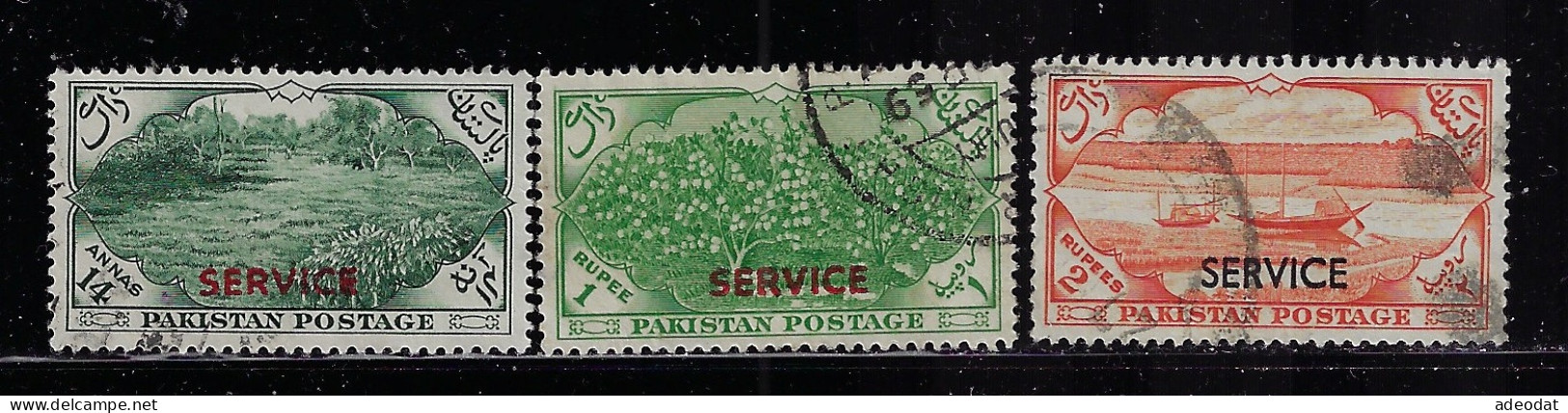 PAKISTAN  1954  SERVICE SCOTT #O48-O50 USED  CV $3.65 - Pakistan