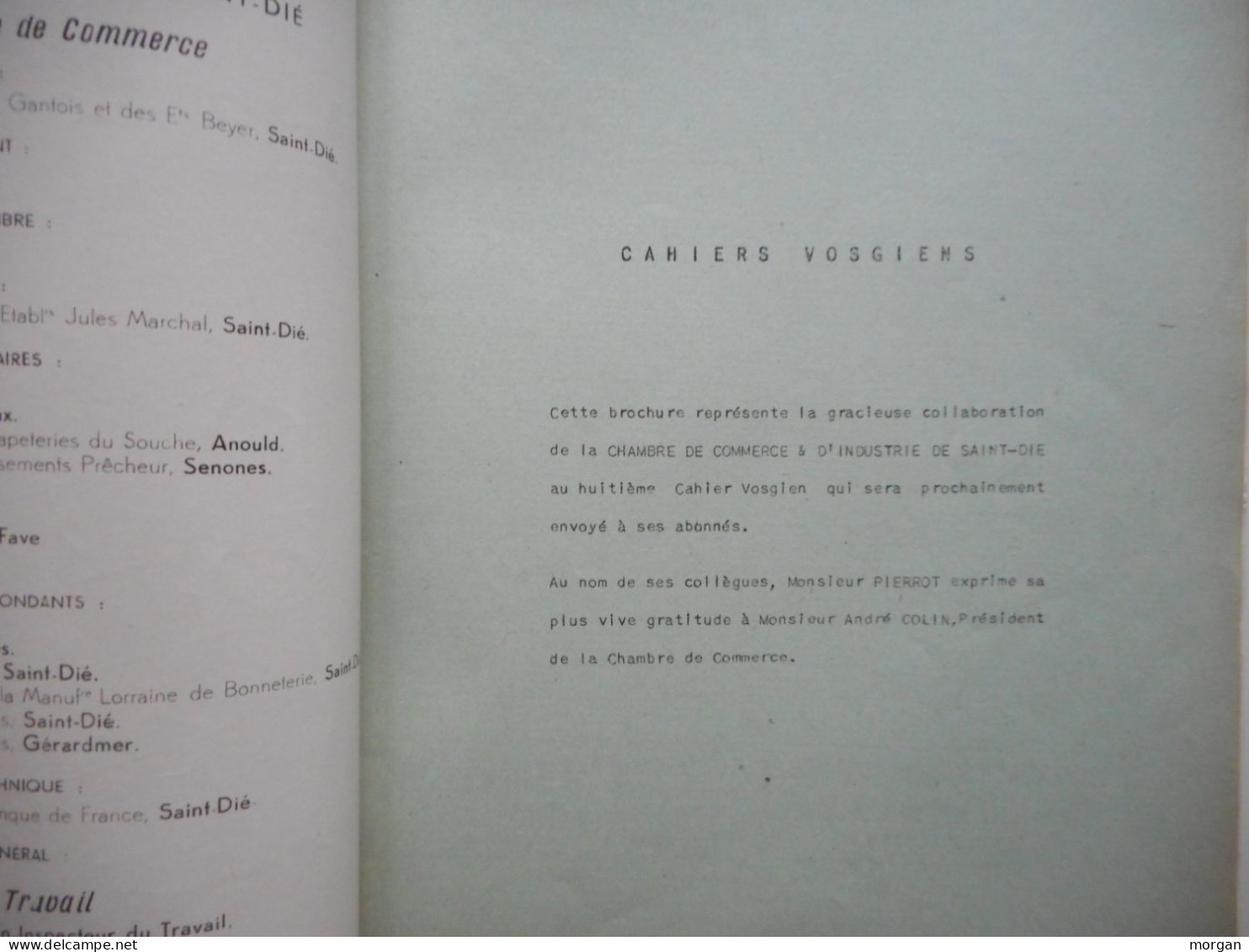 LORRAINE, VOSGES - 1949, GERARDMER, HARMONIEUSE SYNTHESE DE L'EAU ET DE LA MONTAGNE, A. PIERROT 1949, Chbre D'industrie - Lorraine - Vosges