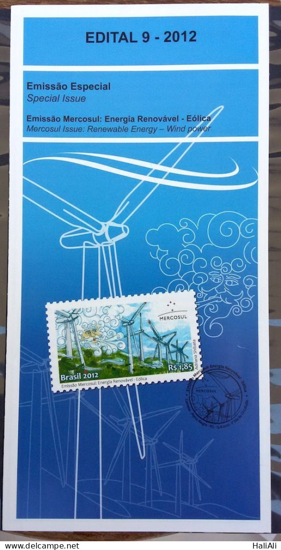 Brochure Brazil Edital 2012 09 Wind Renewable Energy Without Stamp - Storia Postale
