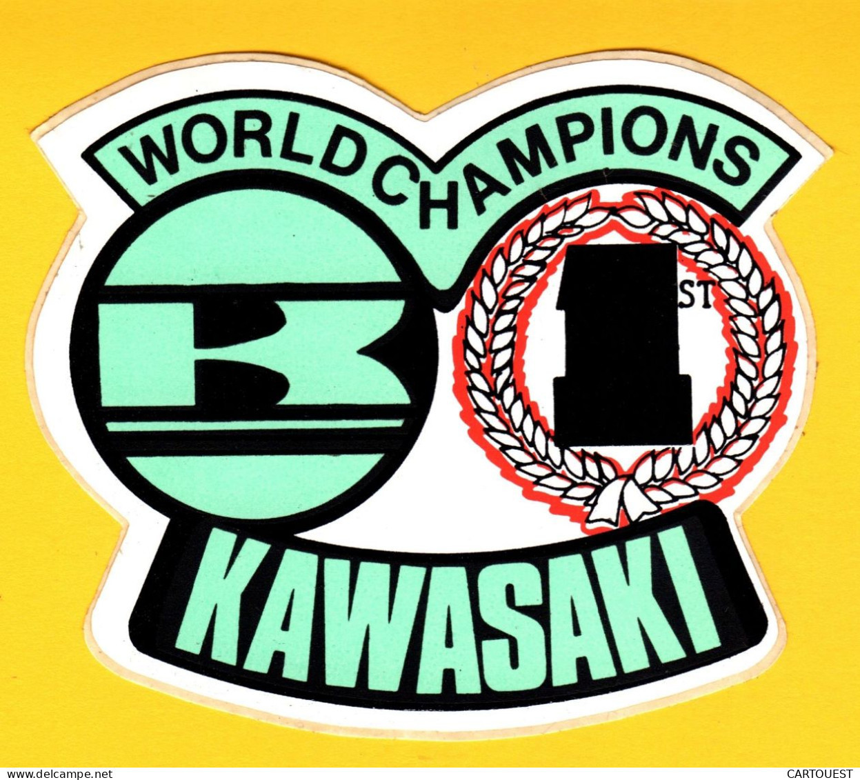 AUTOCOLLANT - KAWASAKI WORLD CHAMPION Champion Du Monde World MOTO Superbike - Pegatinas