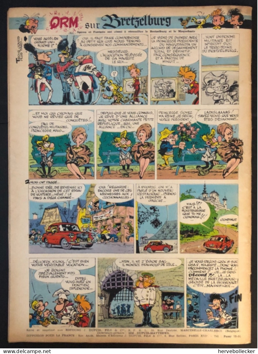 Spirou Hebdomadaire N° 1340 -1963 - Spirou Magazine