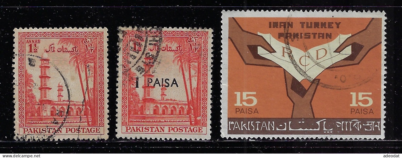 PAKISTAN  1954,1965 SCOTT #69,123,217   USED  $0.70 - Pakistan