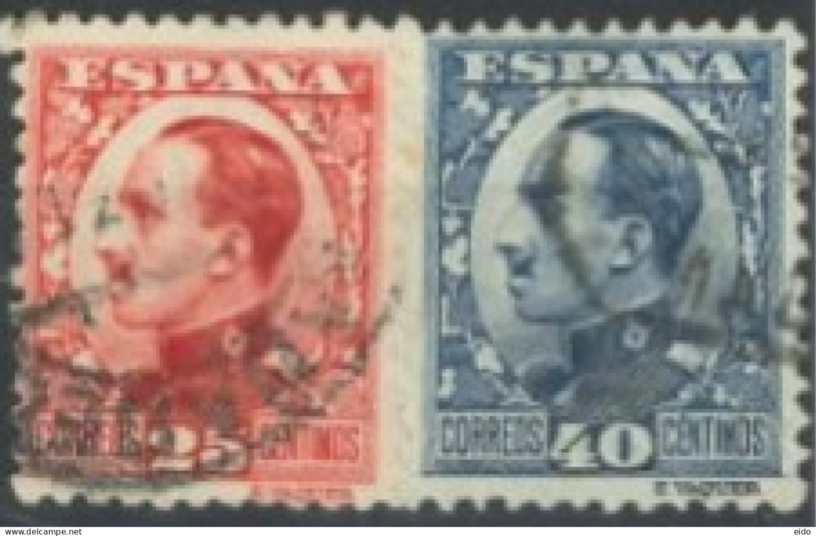 SPAIN, 1930, KING ALFONSO XIII STAMPS SET OF 2, # 411, &413, USED. - Usati