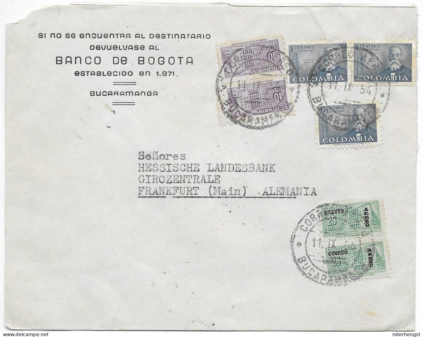 Colombia Letter 1954 - Colombia