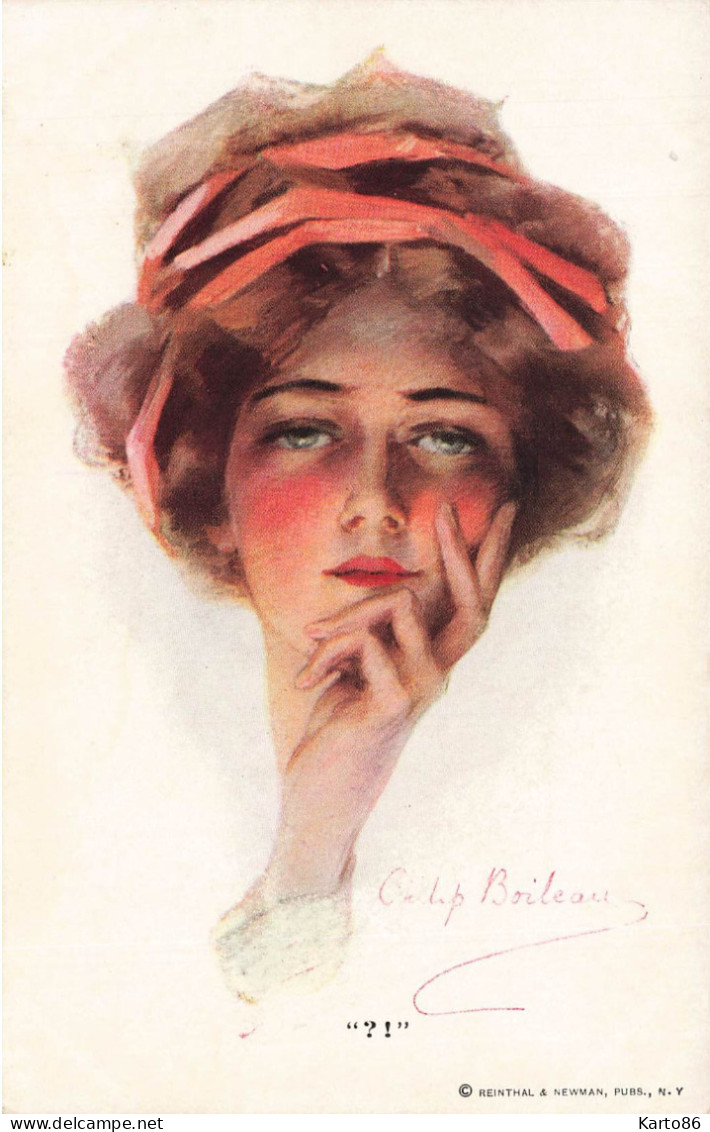 Philip BOILEAU * CPA Illustrateur Boileau * " ? ! " * Femme Mode Coiffe Art Nouveau Art Déco - Boileau, Philip