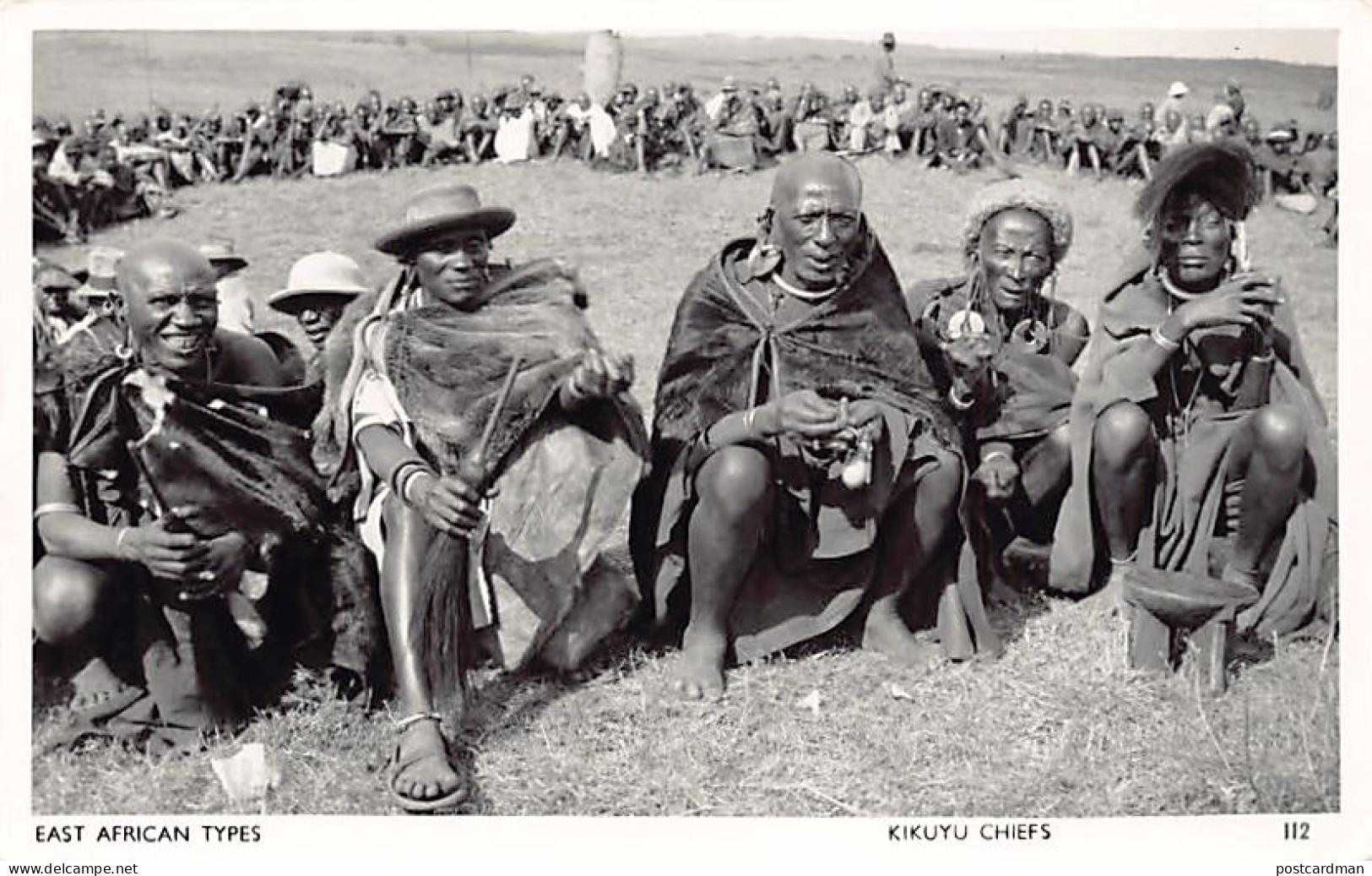 Kenya - East African Types - Kikuyu Chiefs, Seated - Publ. S. Skulina - Pegas Studio - Africa In Pictures 112 - Kenia