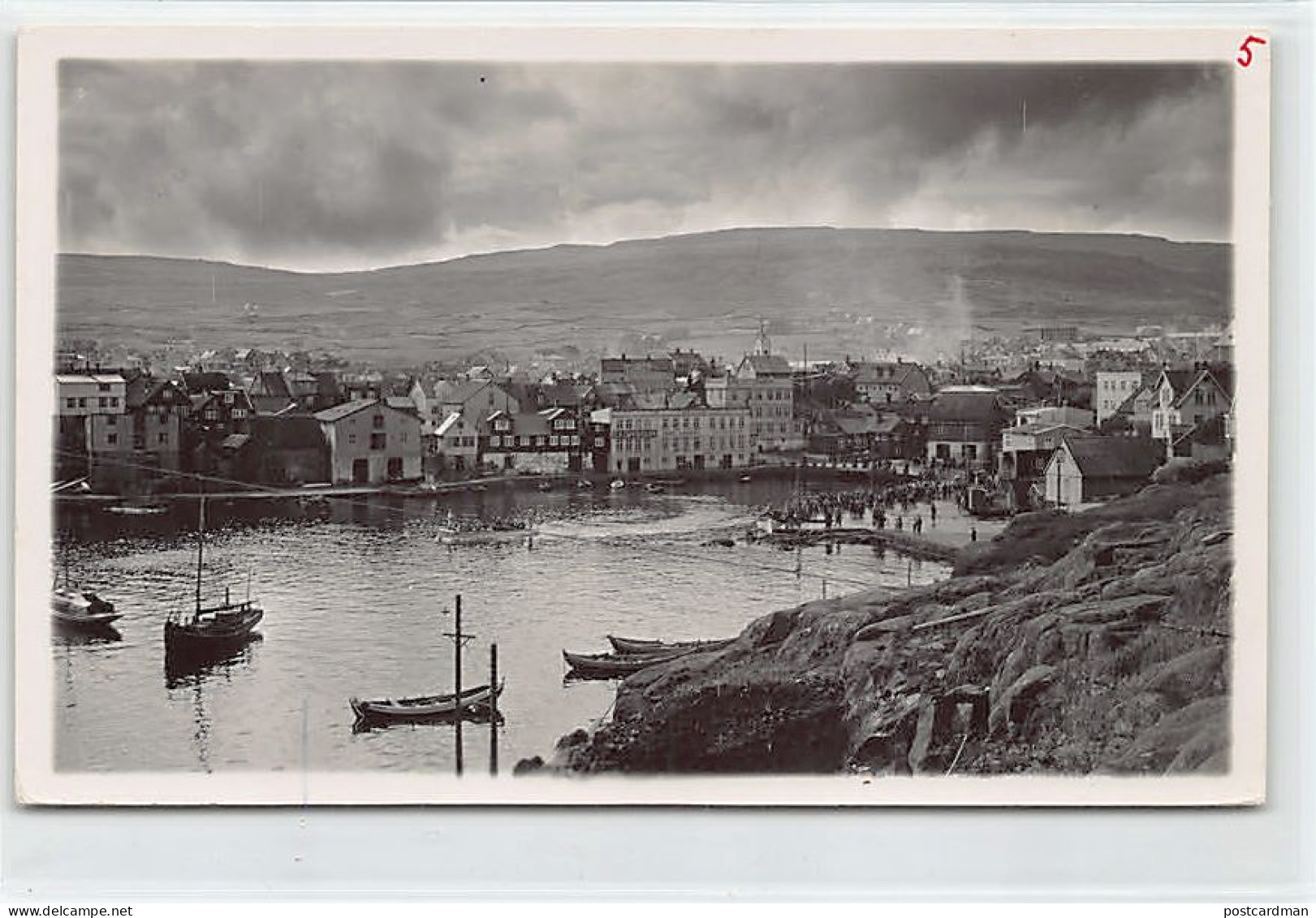 Faroe - TÓRSHAVN - The Harbour PHOTOGRAPH - Publ. Unknown  - Féroé (Iles)