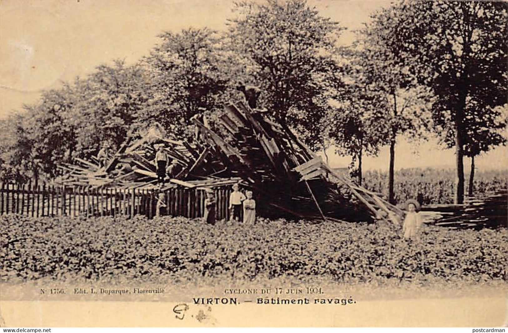 VIRTON (Lux.) Cyclone Du 17 Juin 1904 - Bâtiment Ravagé - Virton