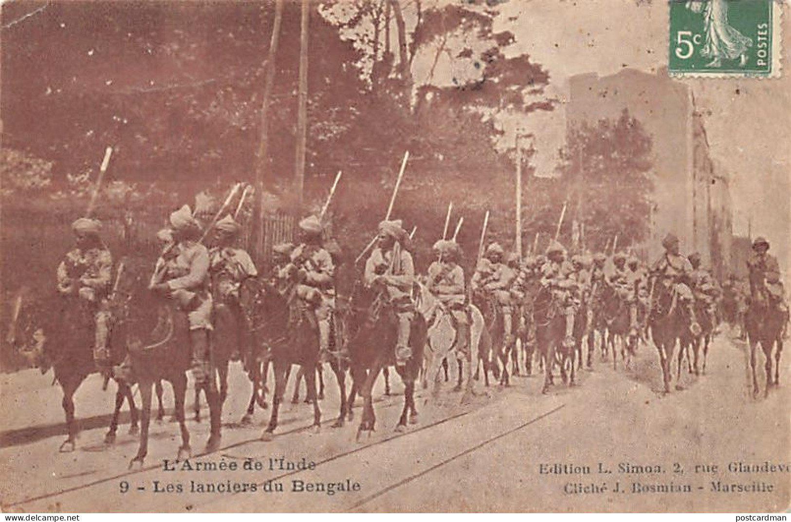 India - Indian Army During World War IThe Lancers In Marseille, France - Publ. L - Inde