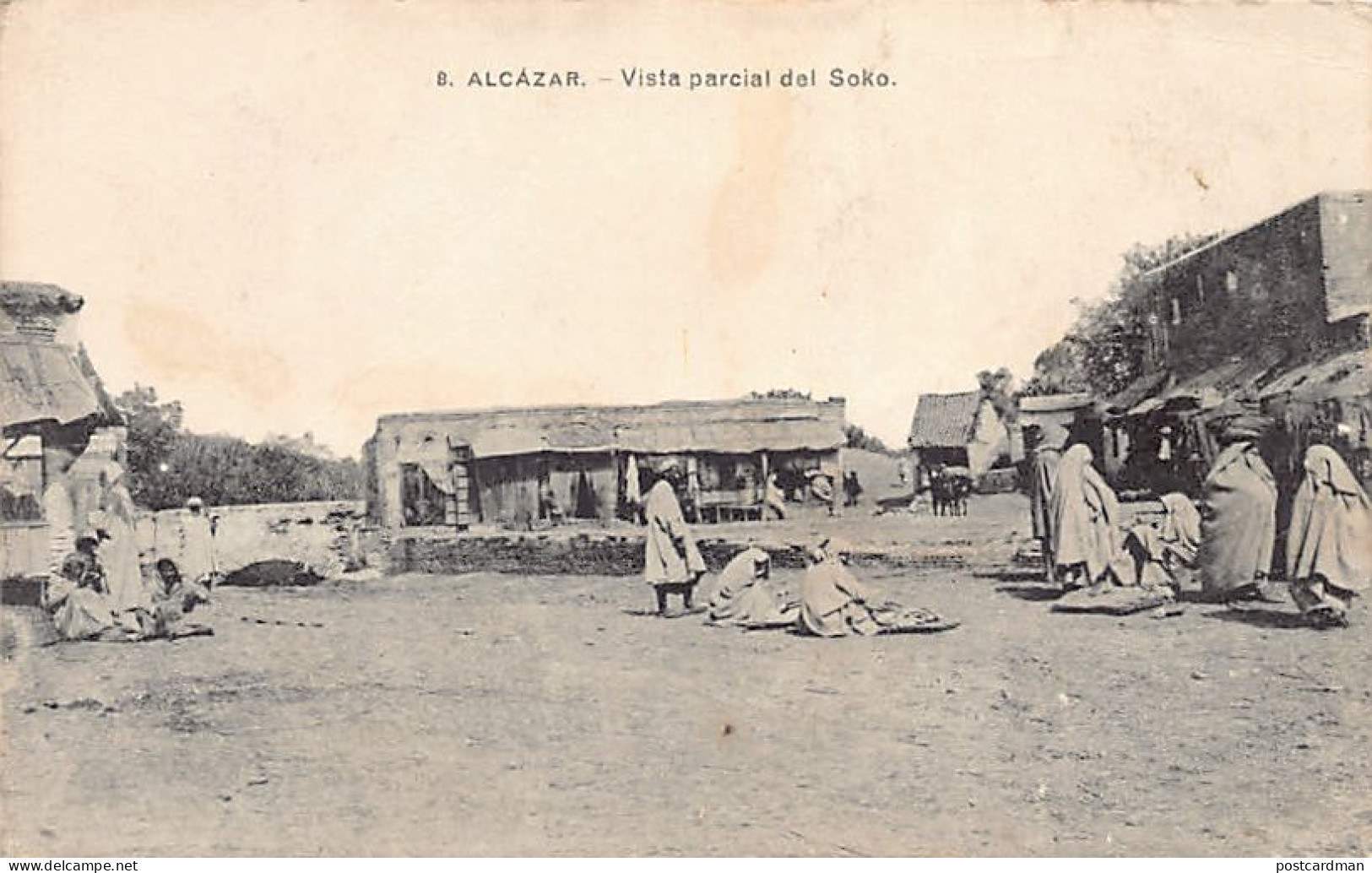 Marruecos - ALCAZAR Ksar El Kebir Alcazarquivir - Vista Parcial Del Soko - Ed. Larache Postal 8 - Other & Unclassified