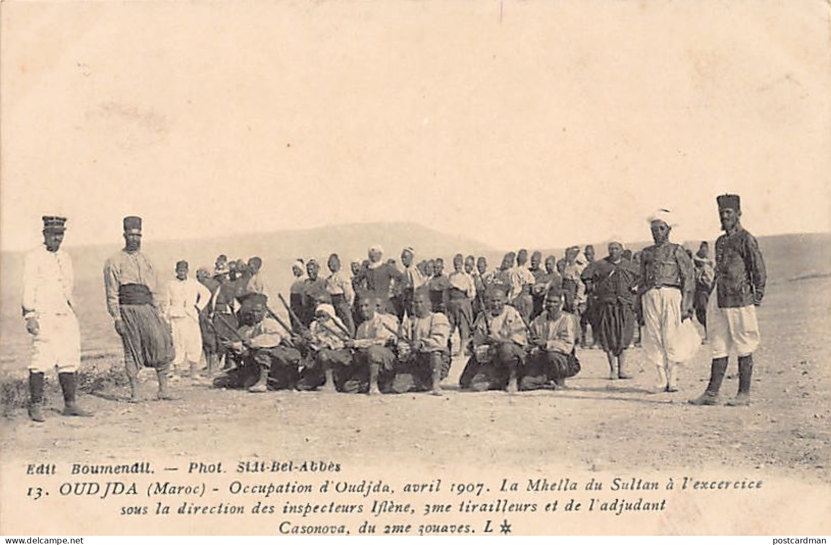 Maroc - OUJDA - Occupation Avril 1907 - Les Troupes Du Sultan Du Maroc à L'exercice - 3e Tirailleurs Algériens - 2e Régi - Other & Unclassified