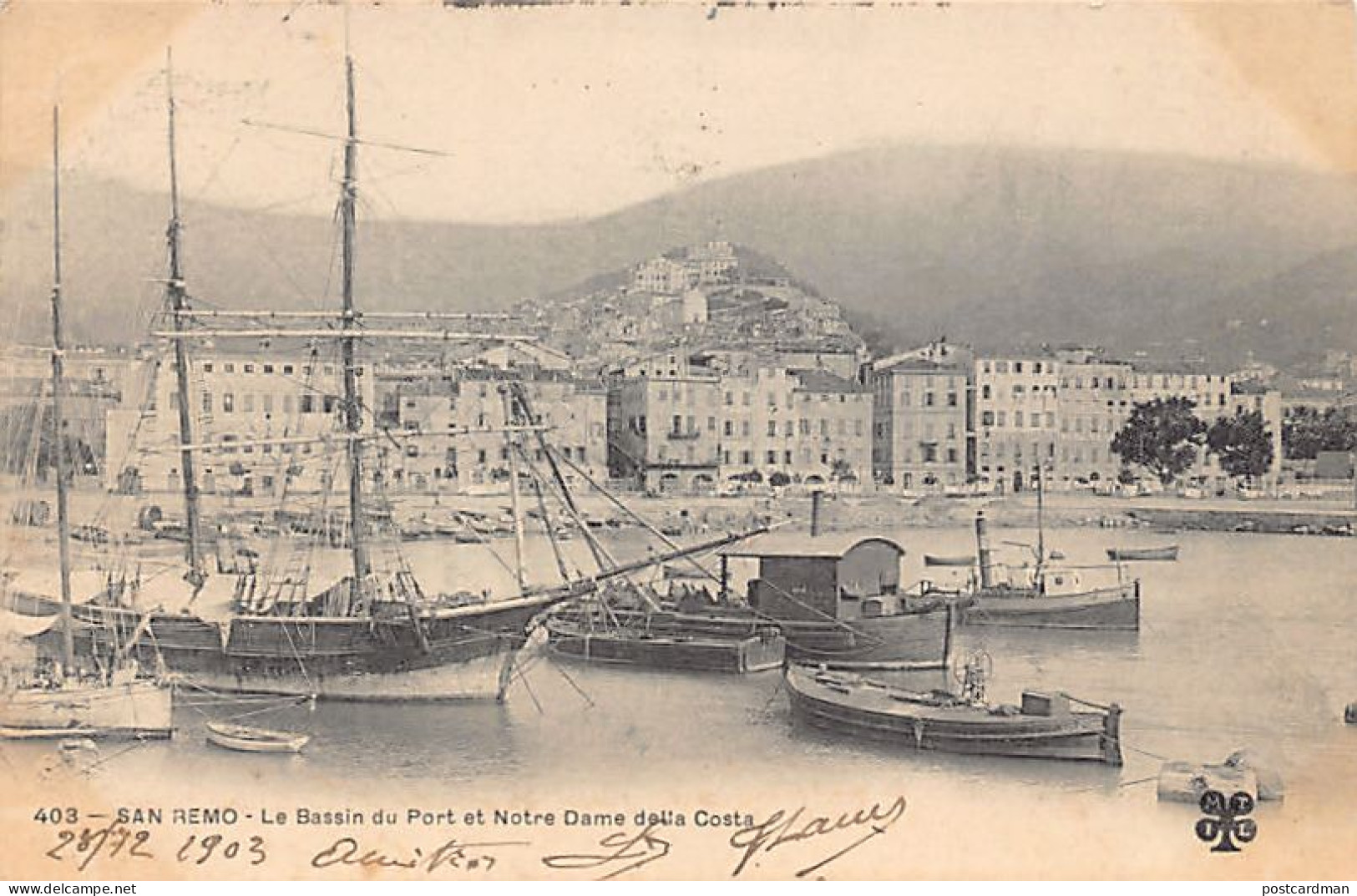 SAN REMO Sanremo - Le Bassin Du Port Et Notre Dame Della Costa - Ed. M T I L 403 - San Remo