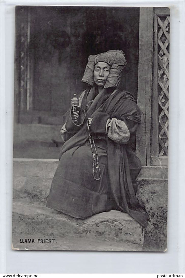 Tibet - Lama Priest With Prayer Wheel - Tibet