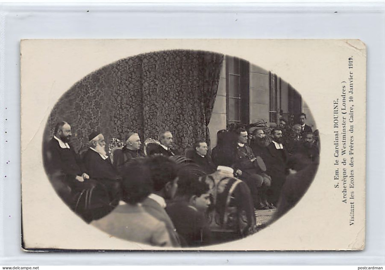 Egypt - CAIRO - H.E. Cardinal Bourne, Archbishop Of Westminster, Visiting The Ecole Des Frères, 10 January 1919 - REAL P - Cairo