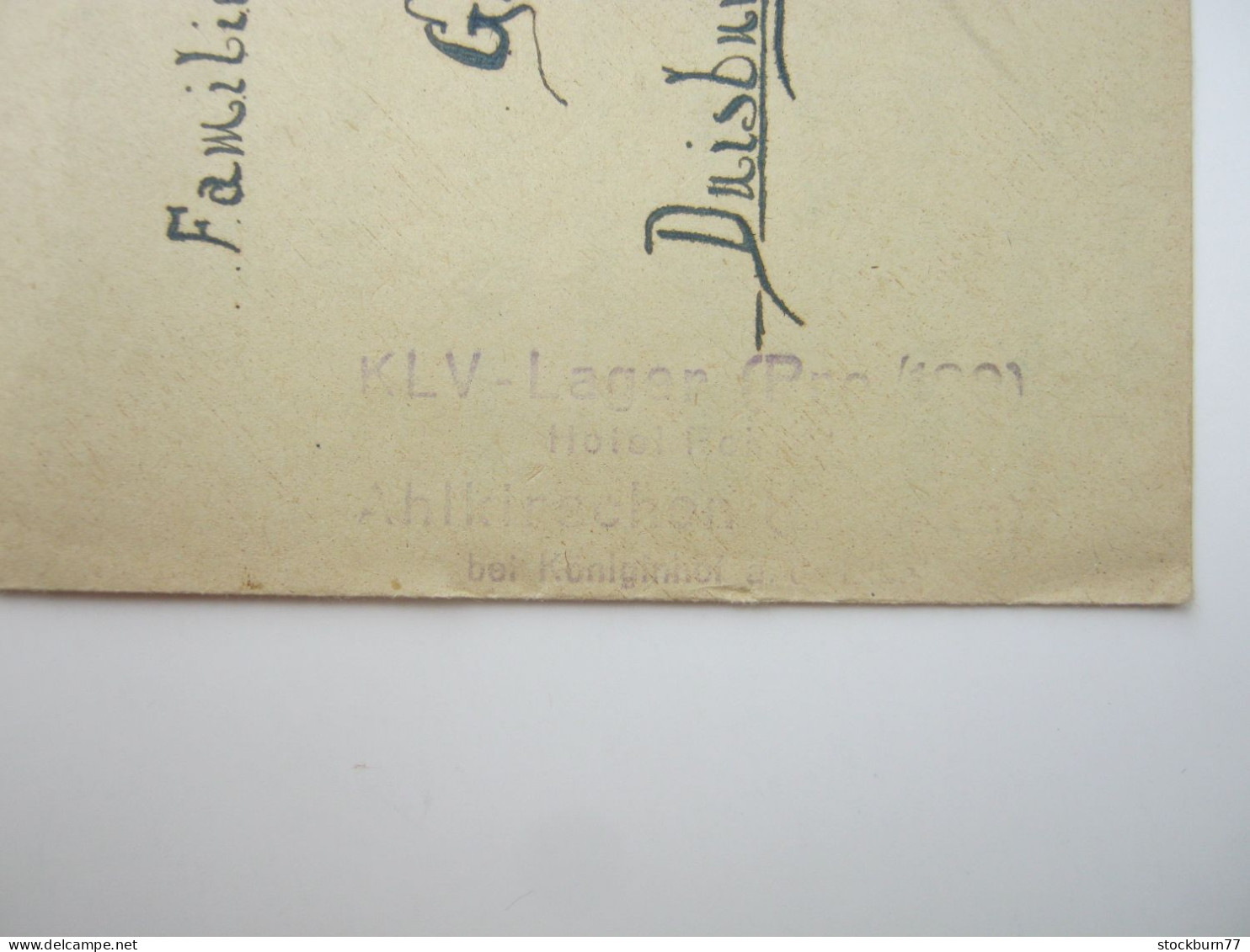 1943 , KLV - Lager  AHLKIRSCHEN  , Klarer Stempel Auf Briefmit Inhalt - Lettres & Documents