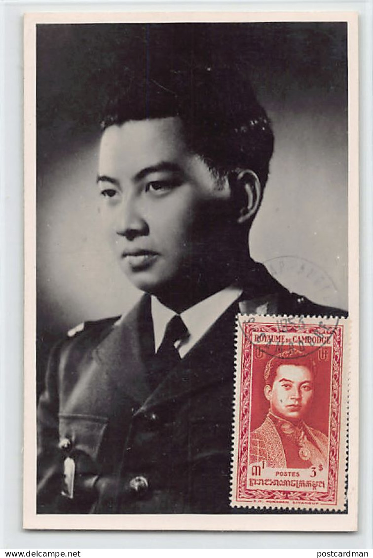 Cambodge - S. M. Sihanouk, Roi Du Cambodge - CARTE MAXIMUM - Ed. Inconnu  - Cambodge