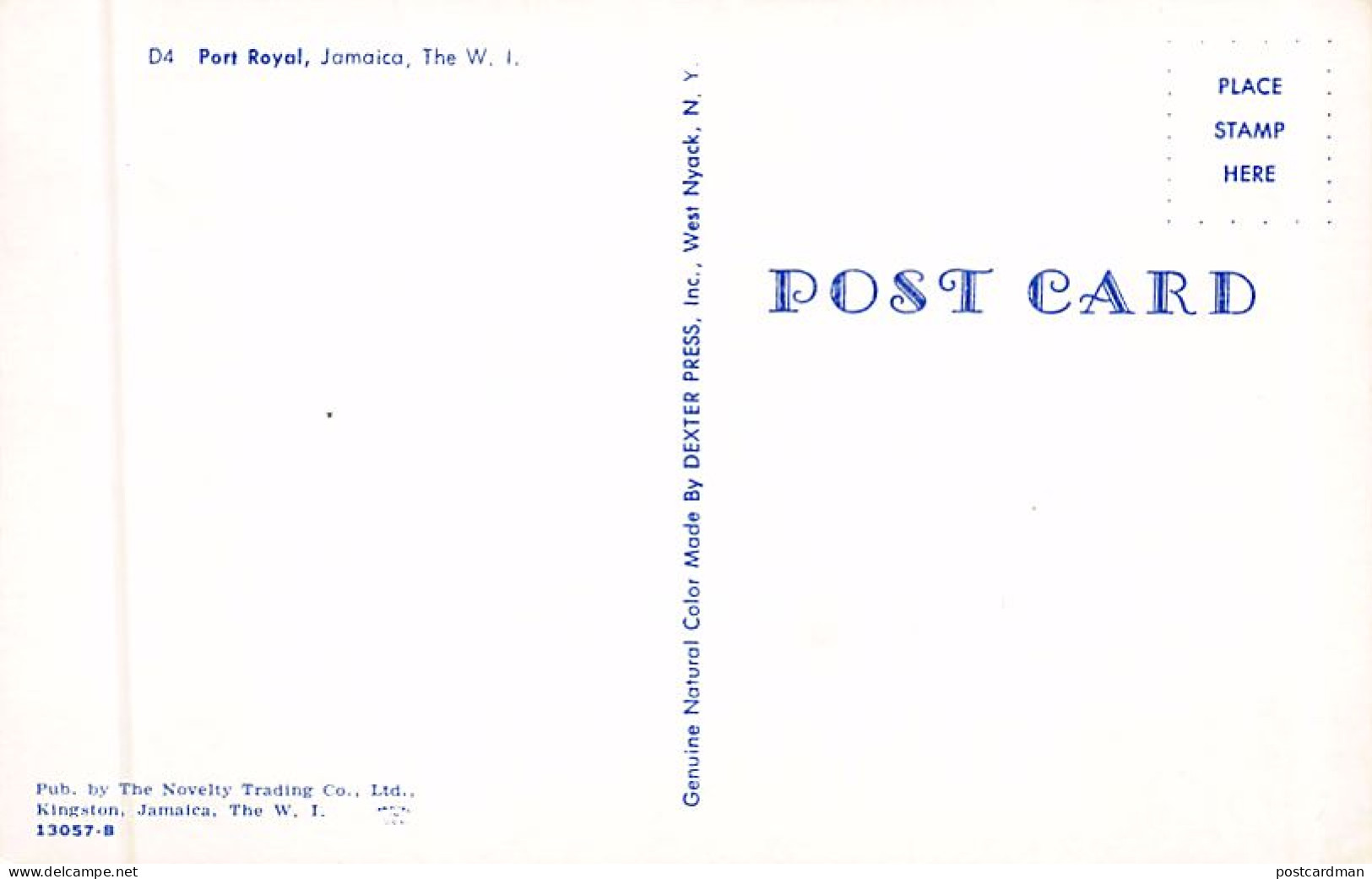 Jamaica - Port Royal - Publ. The Novelty Trading Co. 13057 - Jamaïque