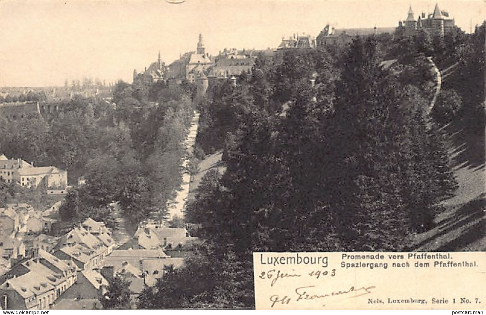 LUXEMBOURG-VILLE - Promenade Vers Pfaffenthal - Ed. Nels Série 1 N. 7 - Luxemburg - Stad