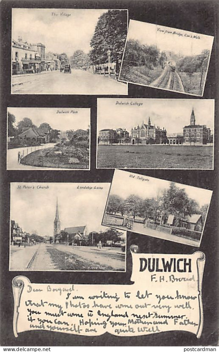 DULWICH (Greater London) Multi-Views Postcard  - London Suburbs