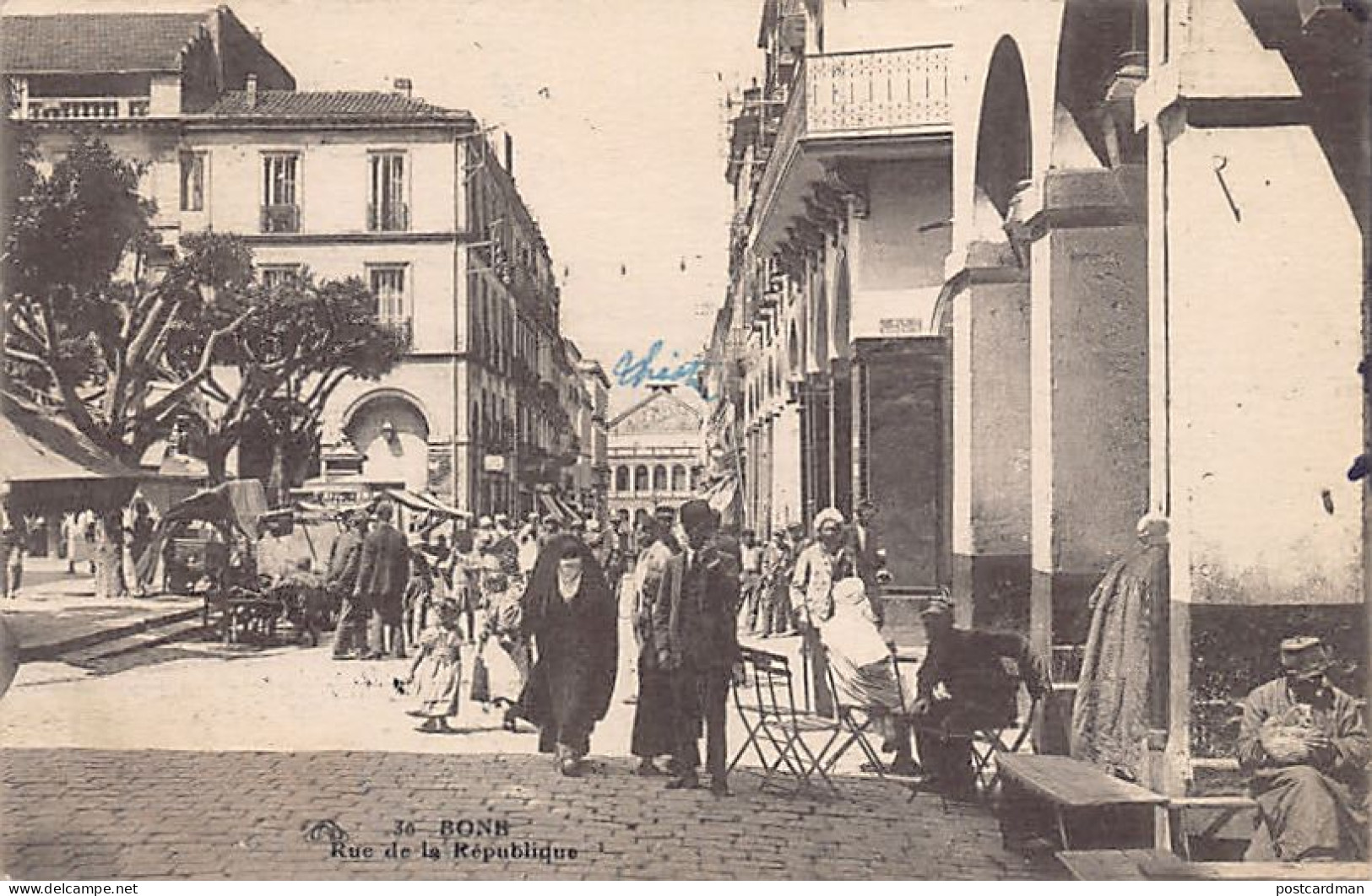 Algérie - ANNABA Bône - Rue De La République, Au Fond Le Théâtre - Ed. C.A.P. 30 - Annaba (Bône)
