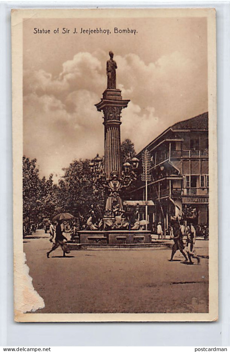 India - MUMBAI - Statue Of Sir J. Jeejeebhoy - SEE SCAN FOR CONDITION - Publ. Moorli Dhur & Sons  - Inde
