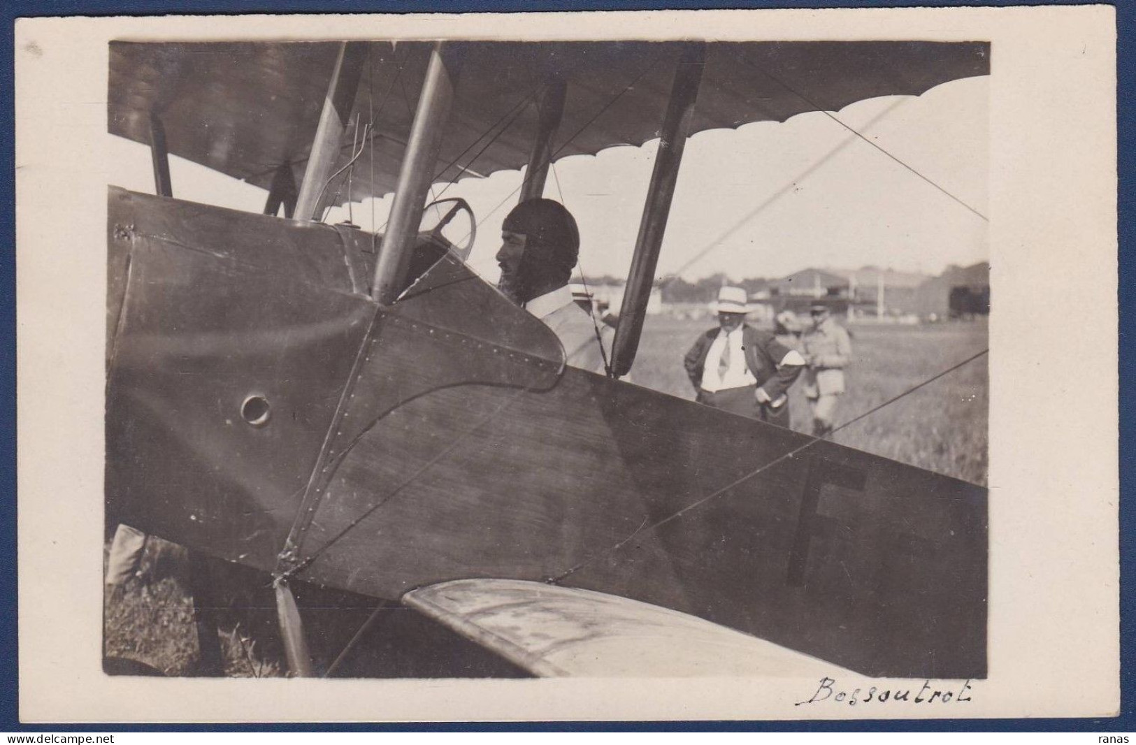 CPA Autographe Signature De Lucien Bossoutrot Aviateur Aviation Carte Photo Tulle Voir Dos - Aviators & Astronauts