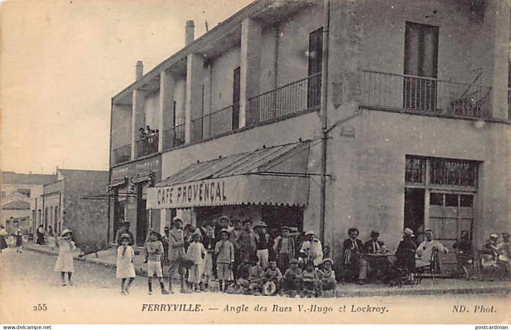 Tunisie - FERRYVILLE - Café Provençal - Angle Des Rues Victor Hugi Et Lockroy - Ed. ND Phot. Neurdein 255 - Túnez