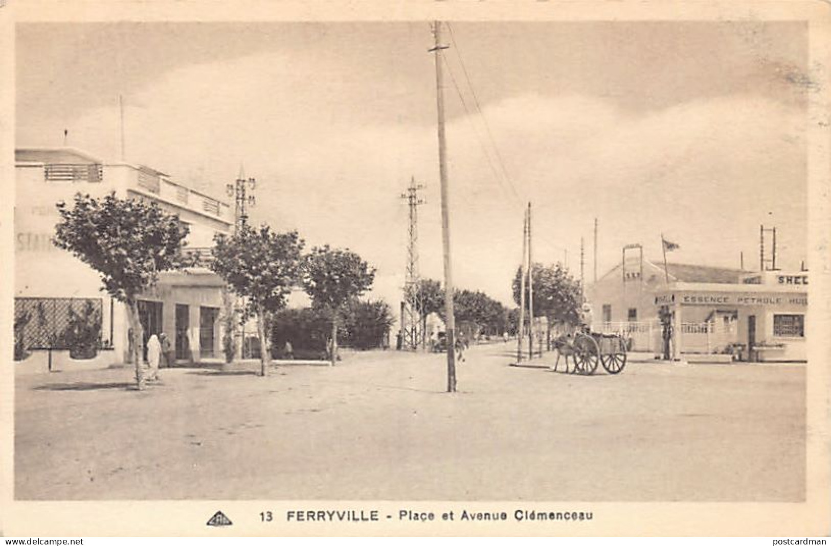 Tunisie - FERRYVILLE - Place Et Avenue Clemenceau - Ed. CAP 13 - Tunesien