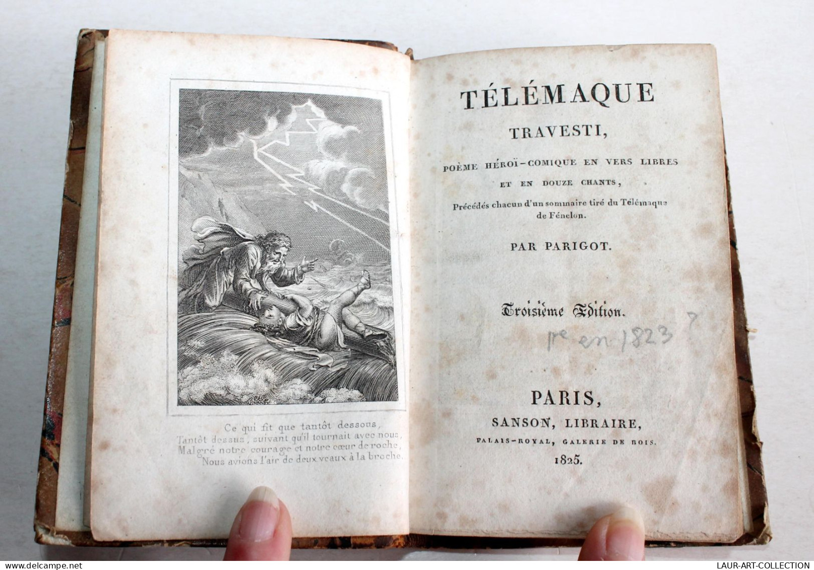 TELEMAQUE TRAVESTI POEME HEROI-COMIQUE EN VERS LIBRE Par PARIGOT 3e EDITION 1825 / ANCIEN LIVRE XIXe SIECLE (1803.129) - Autores Franceses